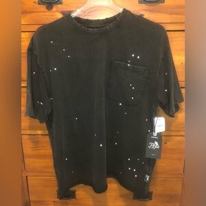 PRPS x Distressed Paint-Splattered T-Shirt Black/White Men’s Size M New